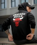 Men NBA Unisex Chicago Bulls Hoodie Black Pullover Hoodie For Sale