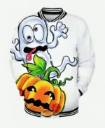 Men’s Funny Halloween Pumpkin Print Jacket