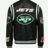 New York Jets Black Varsity Leather Jacket