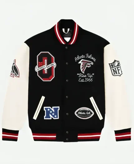 OVO Atlanta Falcons Black Varsity Jacket