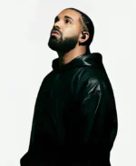 October’s Very Own Drake OVO OG Black Leather Owl Oversized Pullover Hoodie