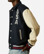 Team USA Olympic 2024 Navy Blue Varsity Jacket