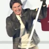 Paris Olympics 2024 Closing Ceremony Tom Cruise Stunt Brown Leather Jacket