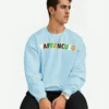 Recreation – Drake Vaffanculo Blue Sweatshirt For Men