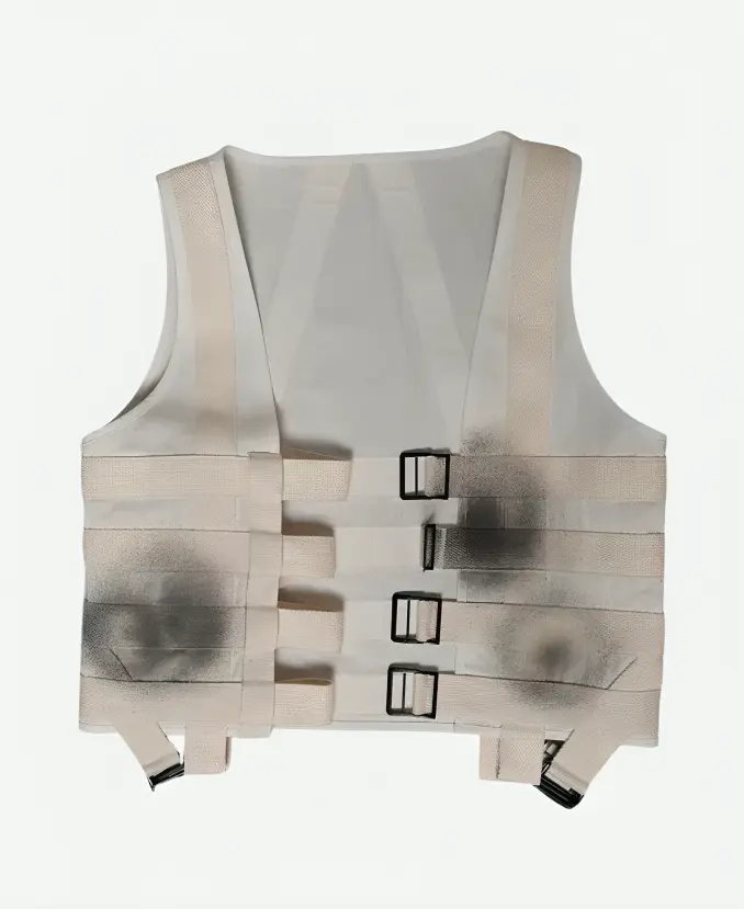 Ryan Gosling The Fall Guy Colt Seavers White Stripped Leather Vest