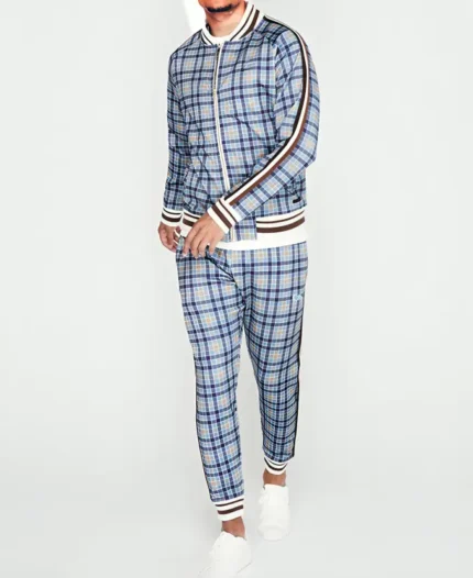 The Gentlemen Blue Checkered Tracksuits