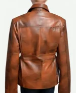  The Hunger Games Jennifer Lawrence Brown Leather Jacket For Sale