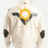 Video Game Valorant White Leather Phoenix Fiery Jacket