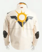 Video Game Valorant White Leather Phoenix Fiery Jacket