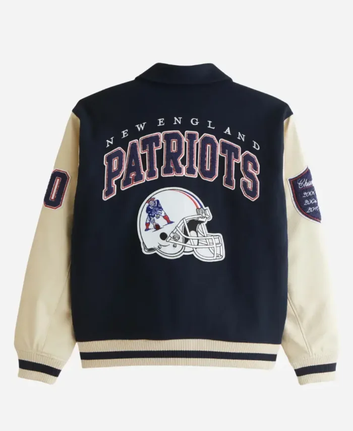 Abercrombie New England Patriots Varsity Bomber Jacket Back