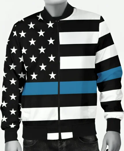 American Flag Blue And Black Jacket