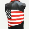 American Flag Brando Motorcycle Leather Vest - Jacket Attire