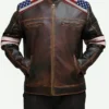 American Flag Leather Jacket