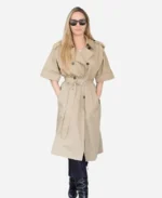 Angelina Jolie Beige Trench Coat