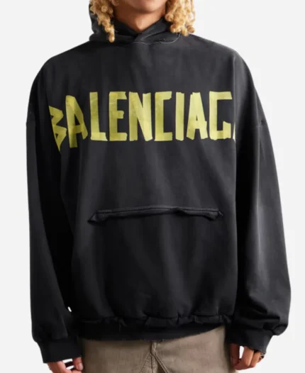 Balenciaga-Tape-Hoodie-Black