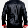 Batman The Dark Knight Bruce Wayne Red Biker Leather Jacket