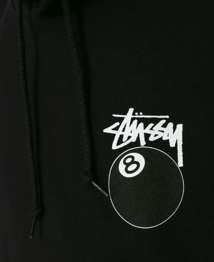 Black Stussy 8 Ball Hoodie