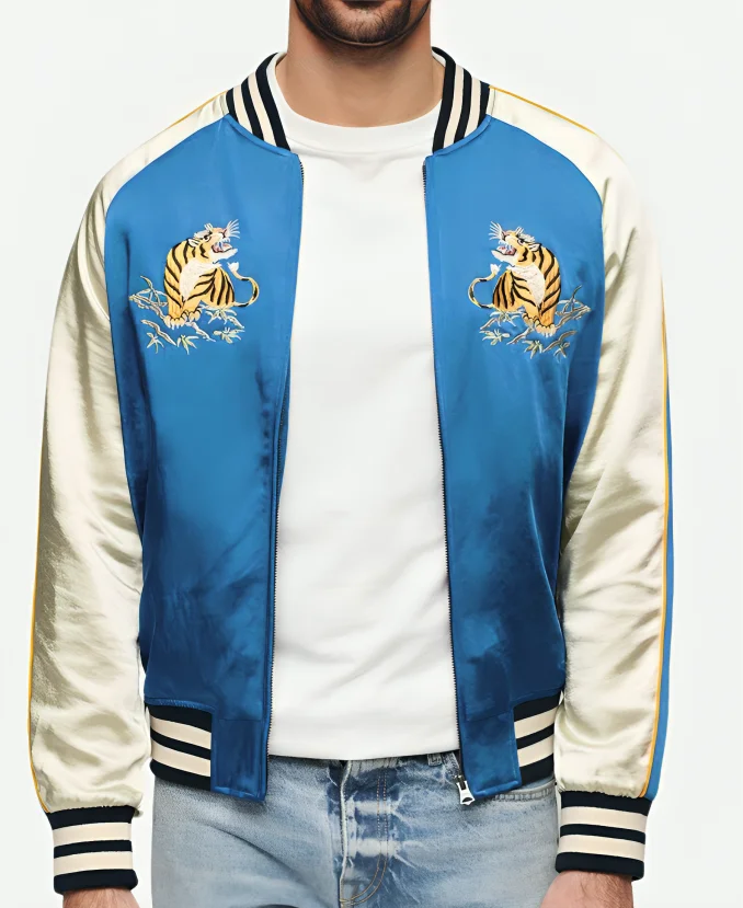 Charlie’s Angels Kristen Stewart Blue Satin Jacket