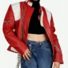 Charlie’s Angels Kristen Stewart Red Leather Jacket