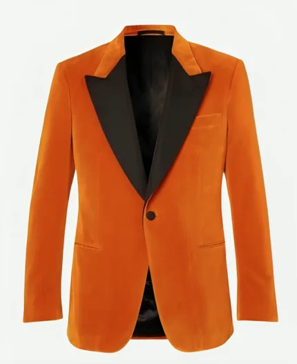 Eggsy Taron Egerton Kingsman The Golden Circle Orange Dinner Tuxedo Suit