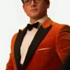 Eggsy Taron Egerton Kingsman The Golden Circle Orange Dinner Tuxedo Suit For Sale