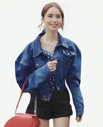 Emily-Cooper-tv-Series-Emily-In-Paris-S04-Blue-Cropped-Denim-Jacket