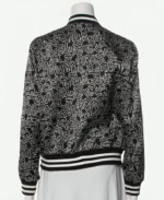 Emily Copper Black Printed Bomber Jacket Back