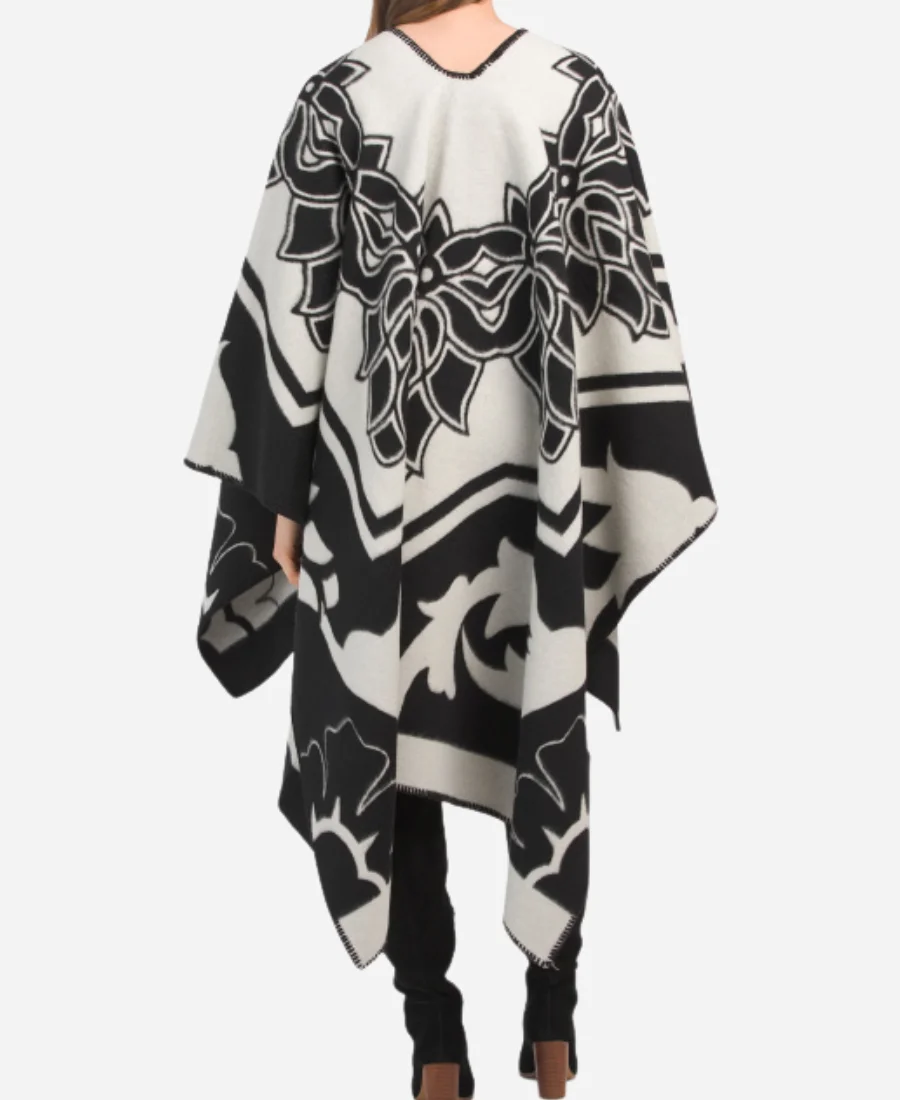 Emily In Paris S04 Camille Japy Printed Cape Coat