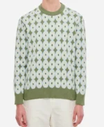 Emily-In-Paris-S04-Samuel-Arnold-Geometric-Print-Green-Sweater