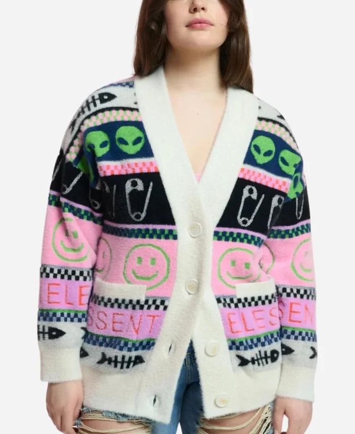 Emily In Paris S04 Samuel Arnold Intarsia Cardigan