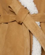 Emily In Paris S04 Camille Japy Beige Shearling Coat