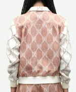 Emily-In-Paris-S4-Samuel-Arnold-Coral-Print-Cardigan