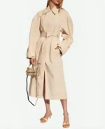 Emily-In-Paris-S4-Sylvie-Grateau-Bari-Belted-Cotton-White-Trench-Coat