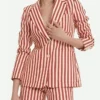 Emily in Paris S4 Lily Collins Red Stripe Suit