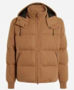 Gabriel Emily In Paris S4 Brown Puffer Jacket