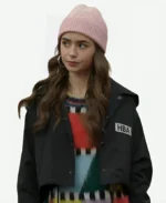 Lily Collins HBA Jacket