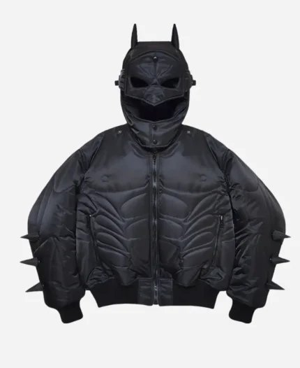 Memento Mori Remember Death Batman Shell Bomber Black Jacket For Sale