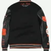 Men’s Pelle Pelle World Famous Black Wool & Leather Varsity Jacket For Sale