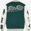 Men’s Pelle Pelle World Famous Green & White Varsity Jacket