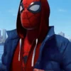 PS4 Video Game Spider-Man Miles Morales Blue Color Parachute Puffer Jacket