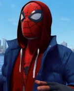 PS4 Video Game Spider-Man Miles Morales Blue Color Parachute Puffer Jacket