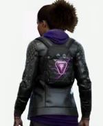 PS4 Video Game Spider-Man Miles Morales Tinkerer Black Leather Jacket