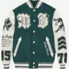 Pelle Pelle Green Varsity Jacket