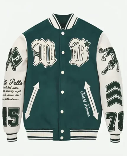 Pelle Pelle Green Varsity Jacket