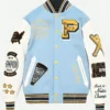 Pelle Pelle Light Blue Varsity Jacket