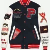 Pelle Pelle Navy Blue Wool Varsity Jacket