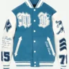 Pelle Pelle World Famous Blue & White Varsity Jacket