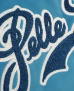 Pelle Pelle World Famous Blue & White Varsity Jacket For Sale