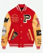 Pelle Pelle World Famous Red And Yellow Varsity Jacket