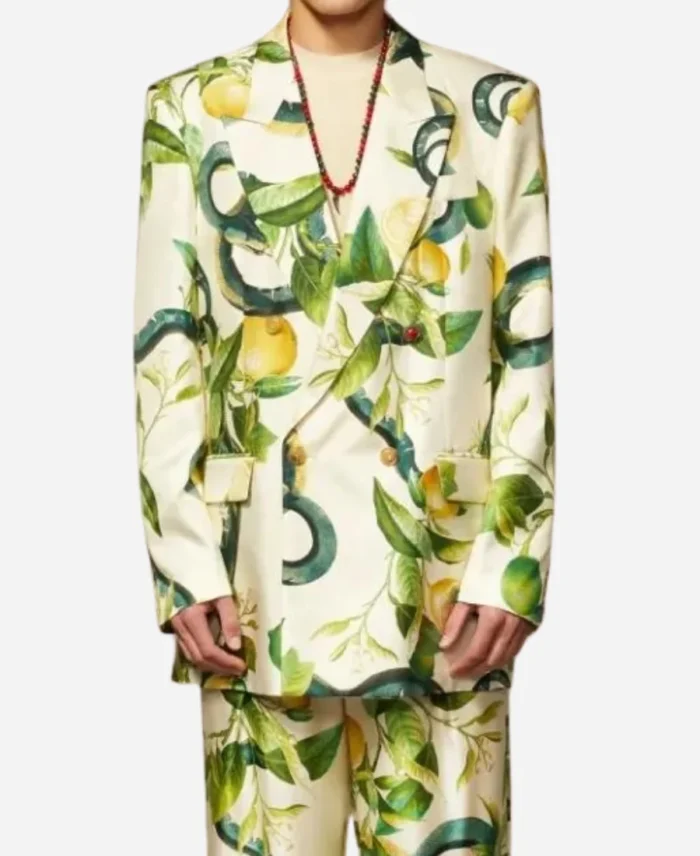 Samuel Arnold TV Series Emily In Paris Season 4 Julien Lemon Print Coat